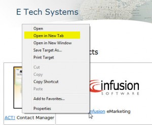 Save_Link_In_New_TAB_IE7 Screen shot of RMC on link in IE 7 or later to SAVE AS A NEW TAB