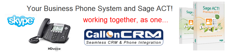 ACT integrated with the phone using Call on CRM